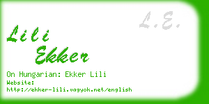 lili ekker business card